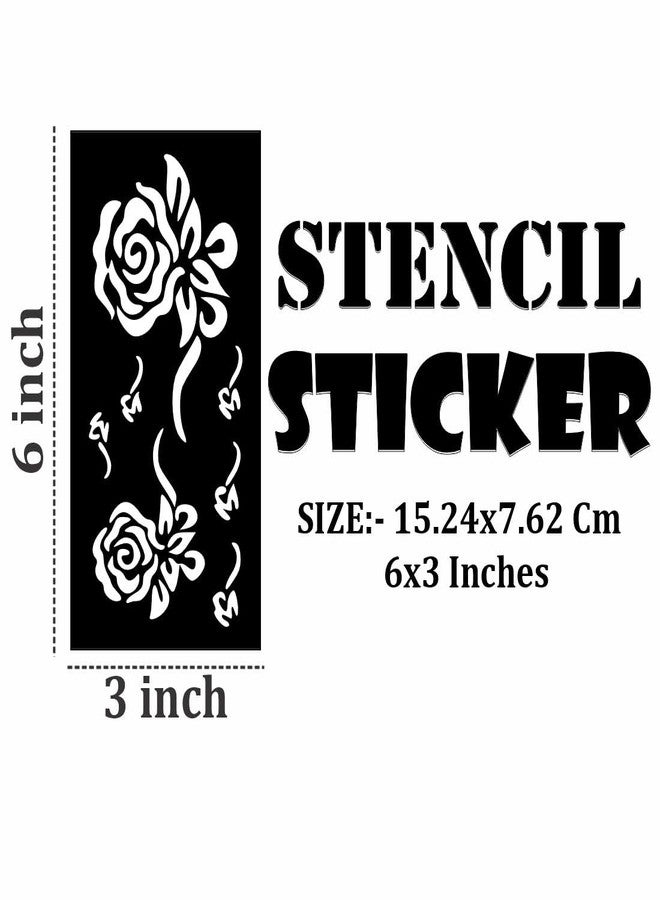 Komstec All Purpose Mehndi Stencil Sticker Collection with Variety of Shapes For Kids & Adults Both Sticker - Image 4